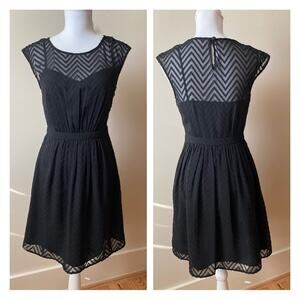 J.Crew Sleeveless Chiffon Dress Black Size 0